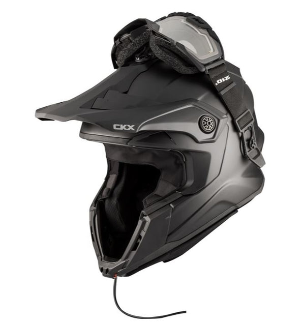 CKX Titan Original Electric Combo Snowmobile Helmet - Trail and Backcountry w/ 210 Goggles