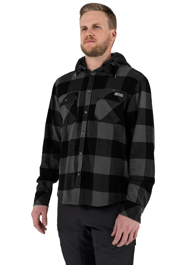 FXR Men's Timber Hooded Flannel Shirt